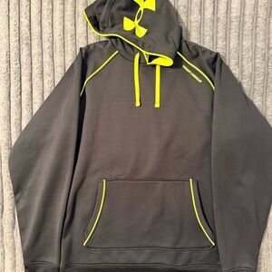 Under Armour Black Hoodie with Neon Accents